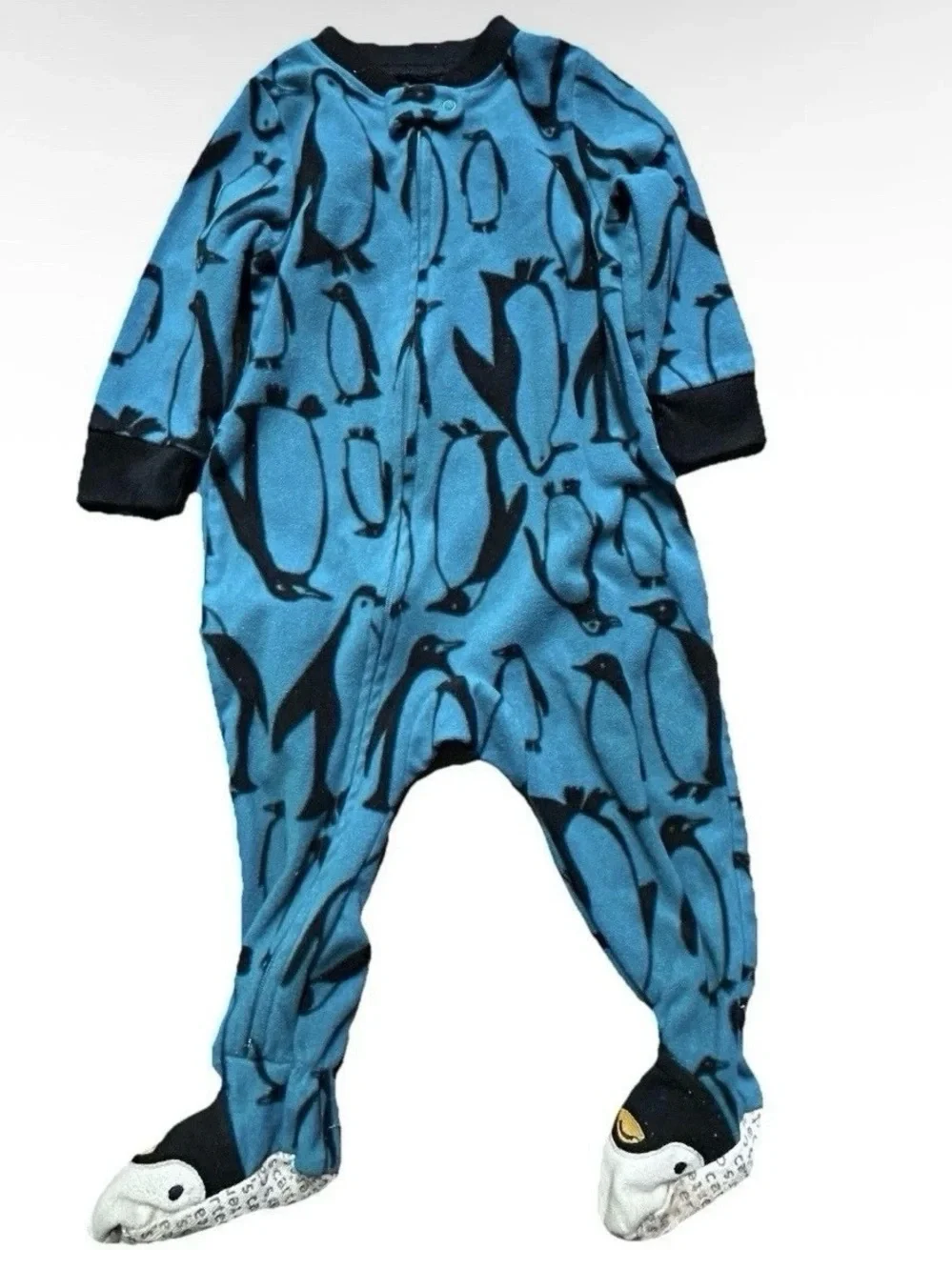 Baby Boy Pajamas Footies Set Burt’s Bees Baby Fleece Size 12 Months